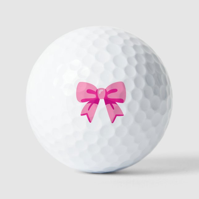 Rosa Bow Golfball (Vorderseite)