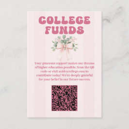 Rosa Bow Grad Celebration Uni Funds Begleitkarte