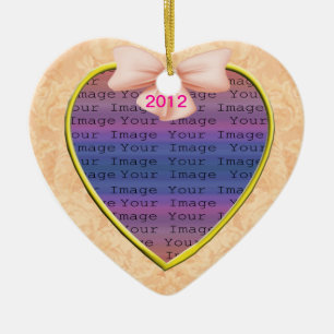 Rosa Bow Hochzeitsdekoration Keramikornament