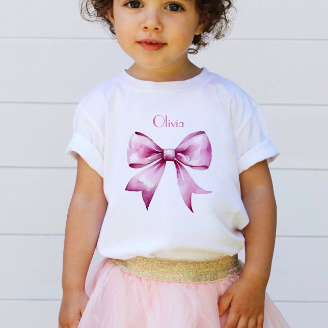 Rosa Bow Ribbon-Kinderzimmer Baby T-shirt (Von Creator hochgeladen)