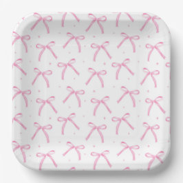 Rosa Bows Geburtstagsdusche Hochzeit Pappteller