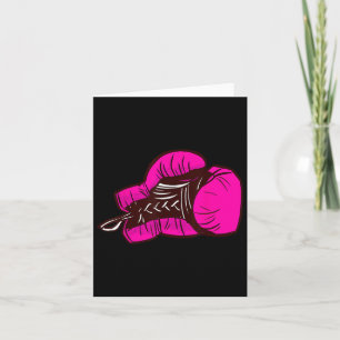 Rosa Boxhandschuhe I Boxing Girl Karte