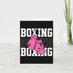 Rosa Boxhandschuhe Karte