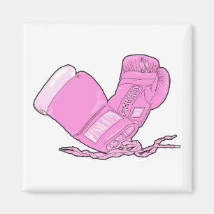 Rosa Boxhandschuhe Magnet
