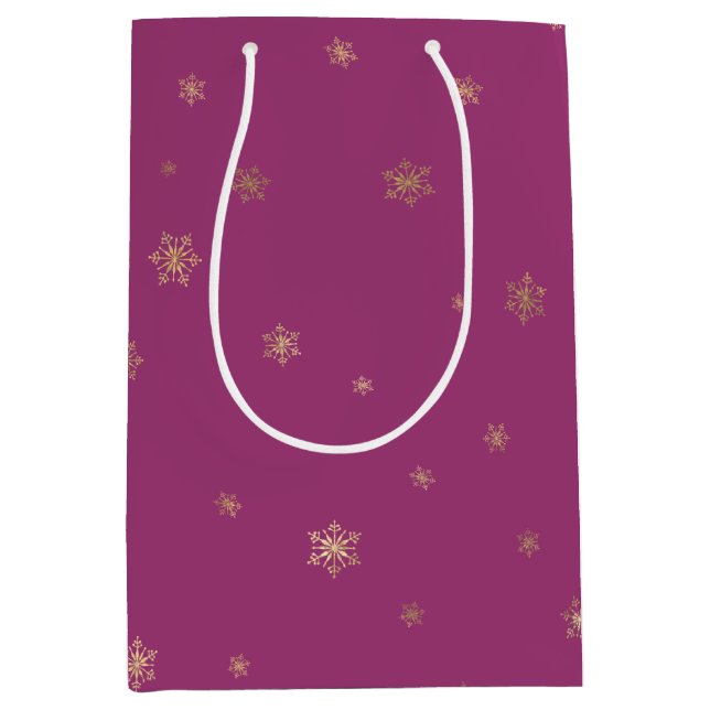 Rosa Boysenberge Weihnachten Mittlere Geschenktüte (Vorderseite)