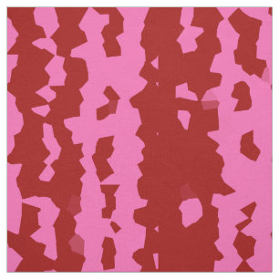 Rosa-Braun-Rotes Unregelmäßiges Abstractes Design  Stoff