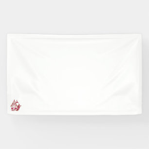 Rosa braune Illustration Design Vinyl Banner