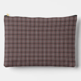 Rosa-braunes Karo-Klassiker-Muster Retro Zubehörtasche