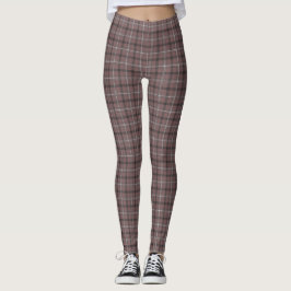 Rosa-braunes Karo-Klassikmuster Leggings