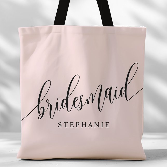 Rosa Brautjungfer Modernes Script Tasche (Von Creator hochgeladen)