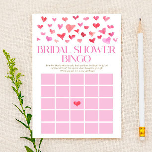 Rosa Brautparty Bingo Brautparty Spiel Briefpapier