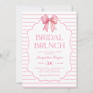 Rosa Brautparty Brunch Einladung