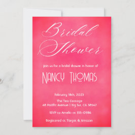 Rosa Brautparty Einladung