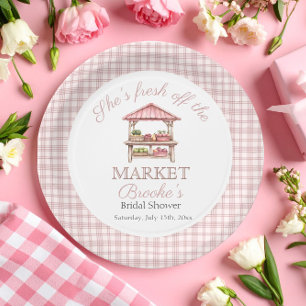 Rosa Brautparty frisch vom Markt Pappteller
