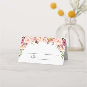 Rosa Brautparty für Hochzeiten Platzkarte