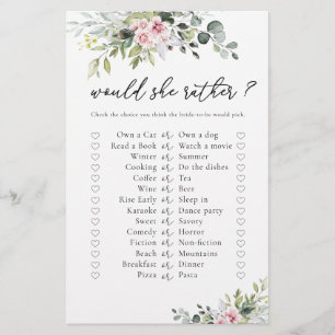 Rosa Brautparty Game