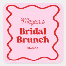 Rosa Brautparty Rosa Wavy Border Brunch