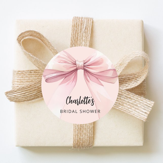 Rosa Brautparty Runder Aufkleber (Von Creator hochgeladen)