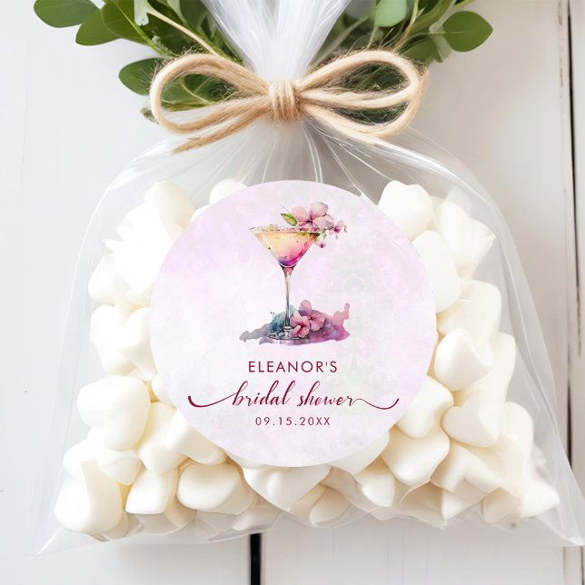 Rosa Brautparty Runder Aufkleber (Von Creator hochgeladen)