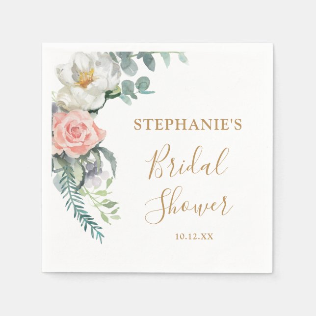 Rosa Brautparty Serviette (Vorderseite)