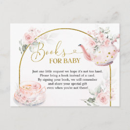 Rosa Brautparty Tee Party Bücher für Baby Einladungspostkarte