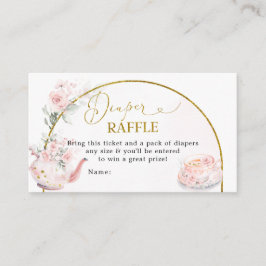 Rosa Brautparty Tee Party Windeln Raffle Begleitkarte
