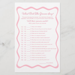 Rosa Brautparty Was hat der Groom gesagt?