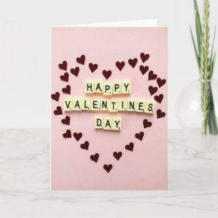 Rosa Brief Titel Valentinstag Karte