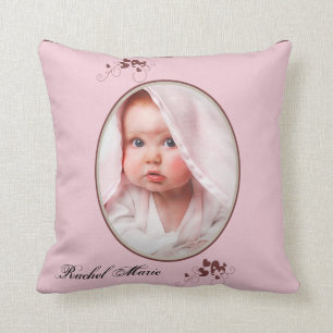 Rosa Brown-Giraffen-Baby-Andenken-Kissen Kissen