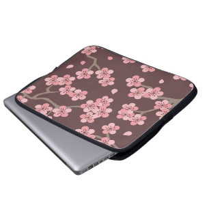 Rosa Brown-Kirschblüte Laptopschutzhülle