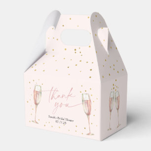 Rosa Brunch und Brautparty mit blubbly chic Geschenkschachtel