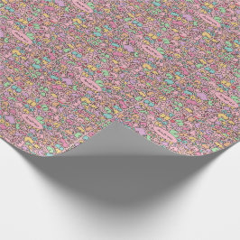 Rosa Brüste populäre lustige Muster Geschenkpapier