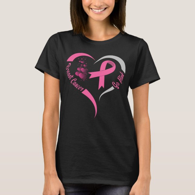 Rosa Brustkrebs-Bewusstsein T-Shirt (Vorderseite)