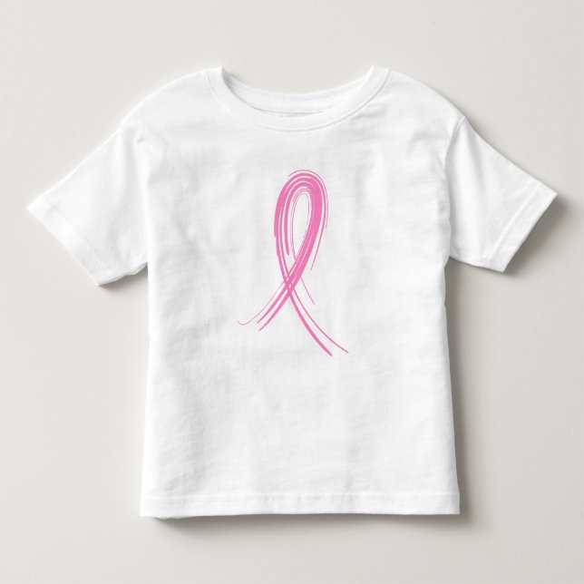 Rosa Brustkrebs des Band-2 Kleinkind T-shirt (Vorderseite)