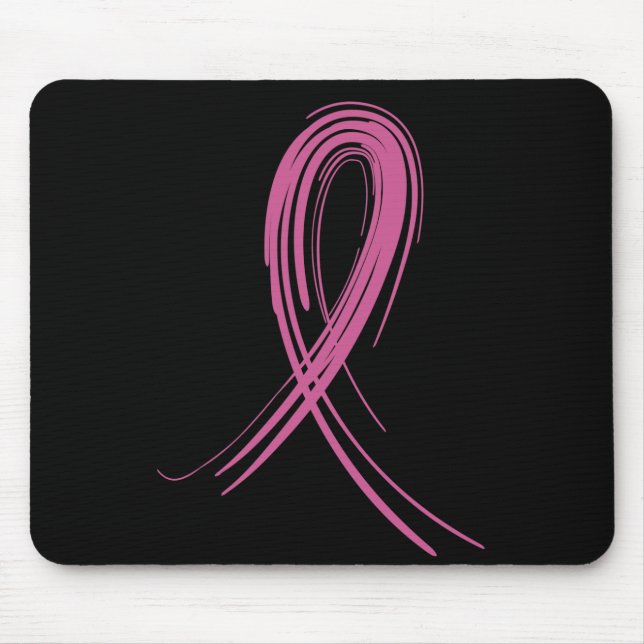 Rosa Brustkrebs des Band-2 Mousepad (Vorne)