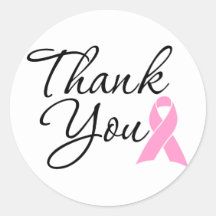 Rosa Brustkrebs Ribbon Danke