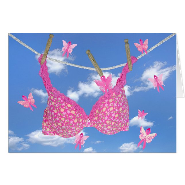 Rosa Brustkrebs Schleife Bra (Vorderseite (Horizontal))