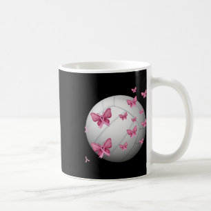 Rosa Brustkrebs Schleife Niedlich Volleyball Aware Kaffeetasse