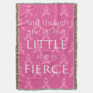 Rosa Brustkrebs Schleifethrow-Decke Decke