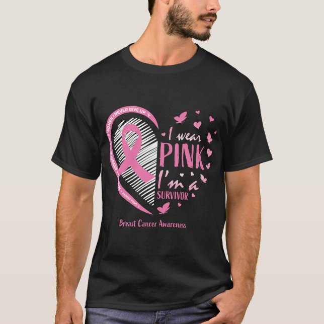 Rosa Brustkrebs - Überlebende Gaben Frauen Mama Kr T-Shirt (Vorderseite)