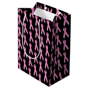 Rosa Brustkrebserkrankung Ribbbons Mittlere Geschenktüte