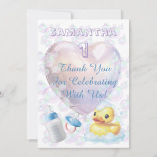 Rosa Bubble Ente Danke Schön
