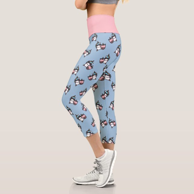 Rosa Bubble Tee & Einhorn Capri Leggings (Links)