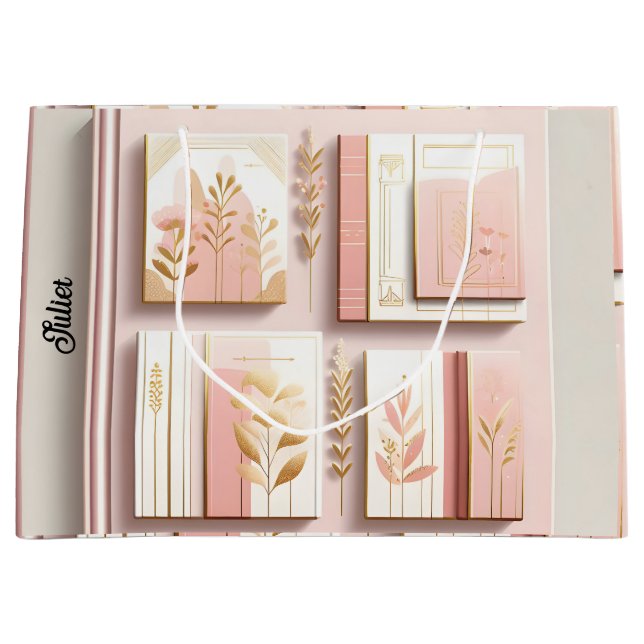 rosa Buch Große Geschenktüte (Vorderseite)