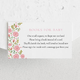 Rosa Bücher für Baby Begleitkarte