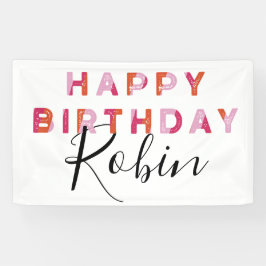 Rosa Buchstaben Einfache Stilrichtung Personalisie Banner