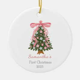 Rosa Bug Erster Weihnachtsgebrauch Foto Ornament