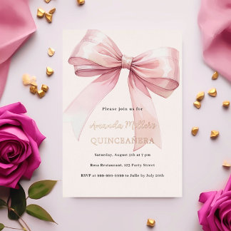 Rosa Bugcreme Rose Gold Quinceanera Luxus Folieneinladung