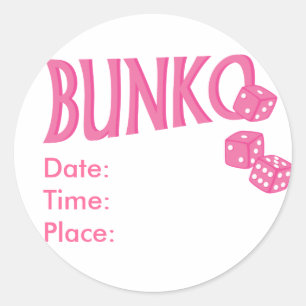 Rosa Bunko-Erinnerungs-Aufkleber Runder Aufkleber