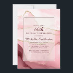 Rosa Burgund Gold Marmor Agate 60. Geburtstag Einladung<br><div class="desc">Elegantes und stilvolles Rosa,  Bordeaux und Goldmarmor/Age 60. Geburtstagsfeier Einladung für Frauen. Text ist anpassbar,  also machen Sie es zu Ihrem eigenen. Kontaktieren Sie uns für Hilfe bei der Anpassung oder um passende Produkte anzufordern.</div>